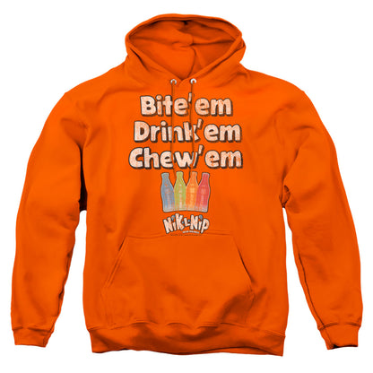 Dubble Bubble Bite Drink Chew Mens Hoodie Orange