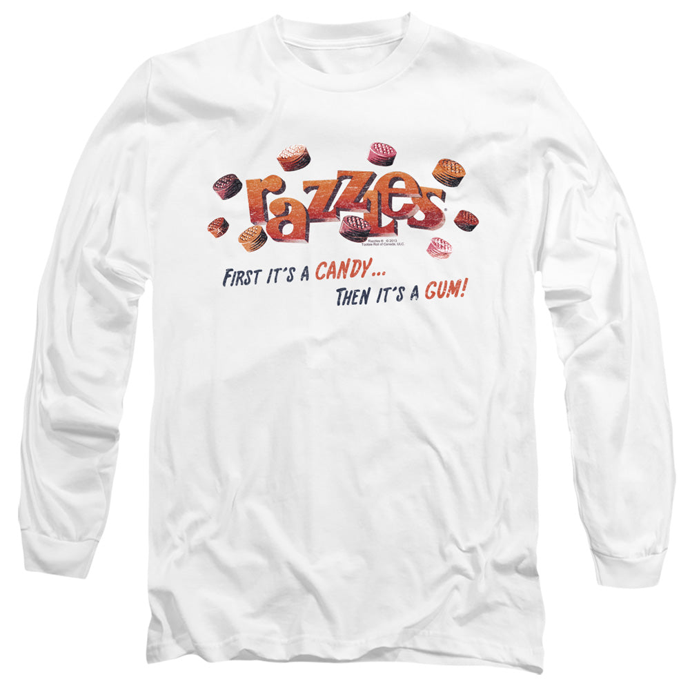 Dubble Bubble A Gum And A Candy Mens Long Sleeve Shirt White