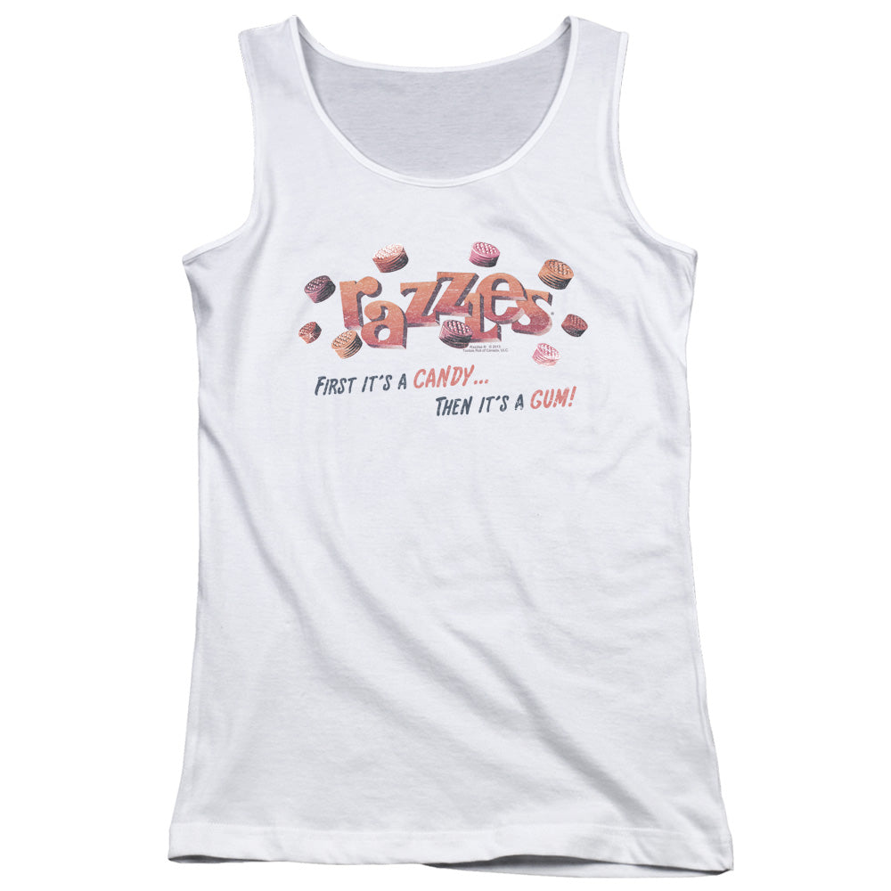 Dubble Bubble a Gum and a Candy Womens Tank Top Shirt White