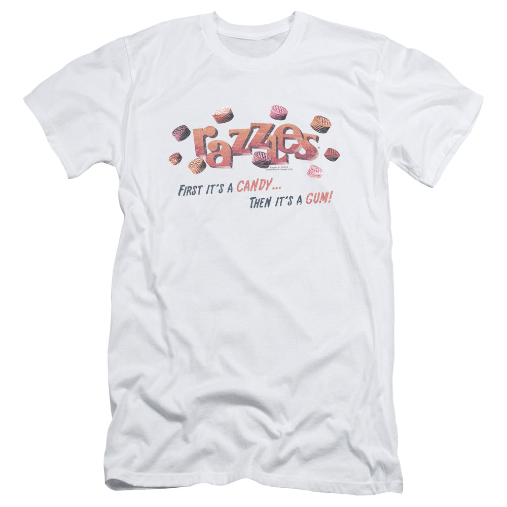 Dubble Bubble a Gum and a Candy Slim Fit Mens T Shirt White