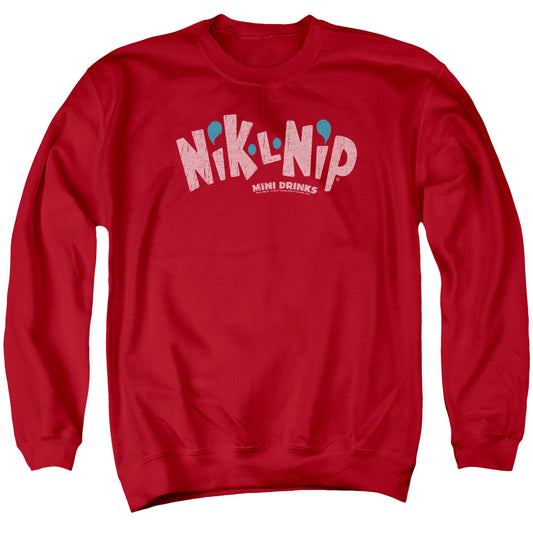 Dubble Bubble Distressed Logo Mens Crewneck Sweatshirt Red