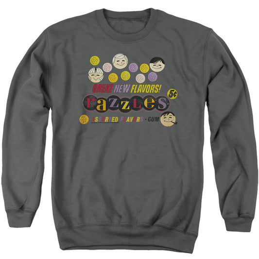 Dubble Bubble Razzles Retro Box Mens Crewneck Sweatshirt Charcoal