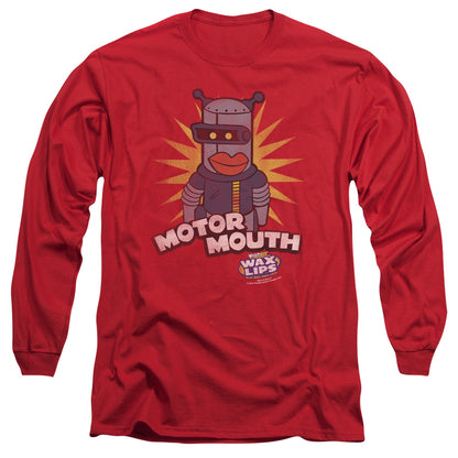 Dubble Bubble Motor Mouth Mens Long Sleeve Shirt Red