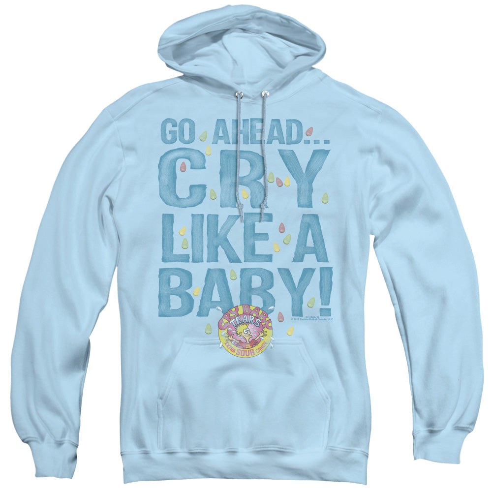 Dubble Bubble Cry Like A Baby Mens Hoodie Light Blue