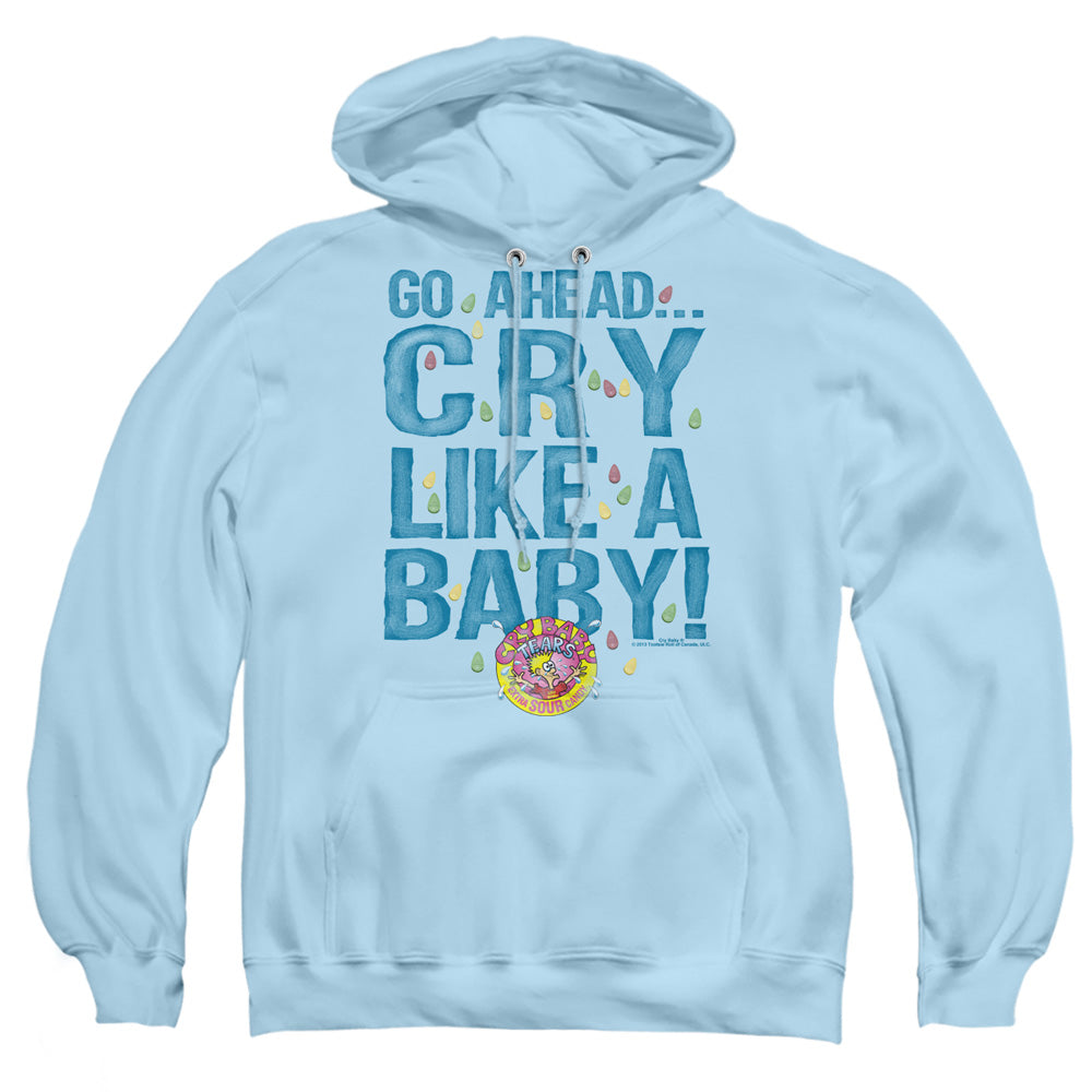 Dubble Bubble Cry Like A Baby Mens Hoodie Light Blue