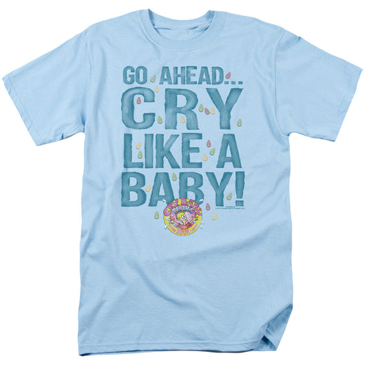 Dubble Bubble Cry Like A Baby Mens T Shirt Light Blue