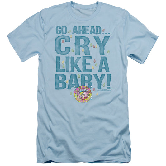 Dubble Bubble Cry Like a Baby Slim Fit Mens T Shirt Light Blue