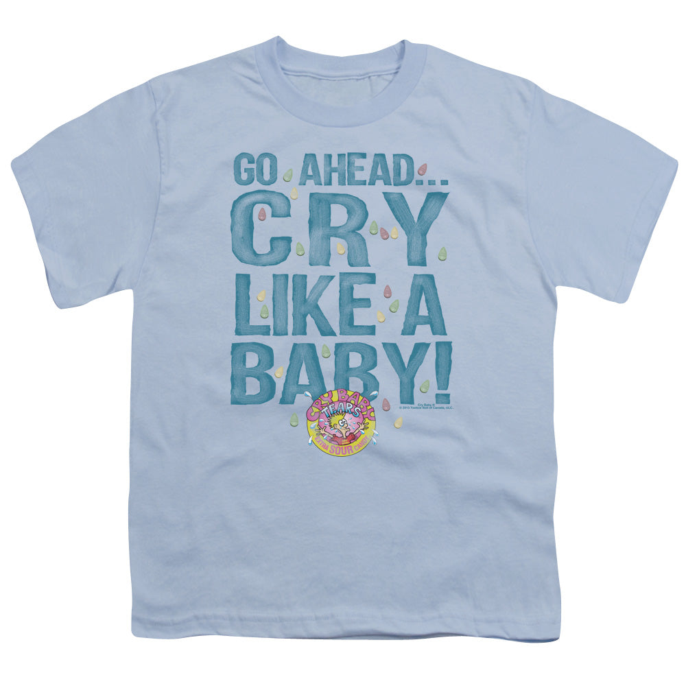 Dubble Bubble Cry Like a Baby Kids Youth T Shirt Light Blue