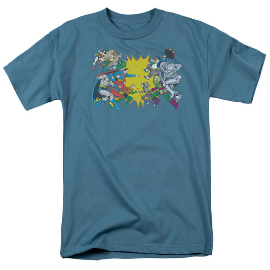 DC Comics Face Off Mens T Shirt Slate