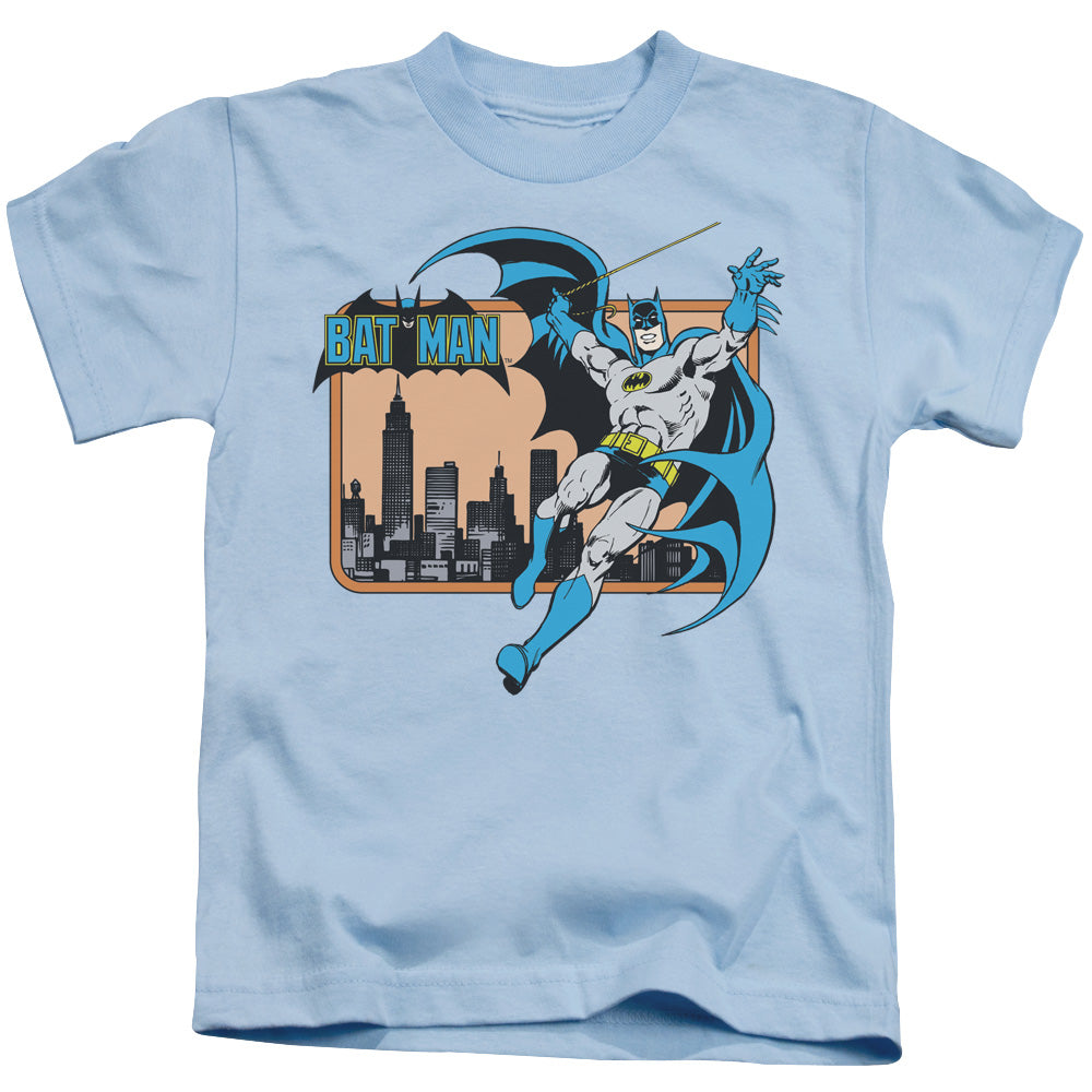 DC Comics Batman in the City Juvenile Kids Youth T Shirt Light Blue 
