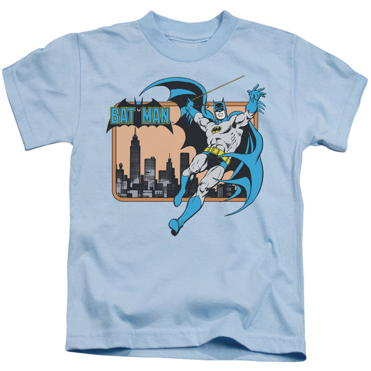 DC Comics Batman in the City Juvenile Kids Youth T Shirt Light Blue 