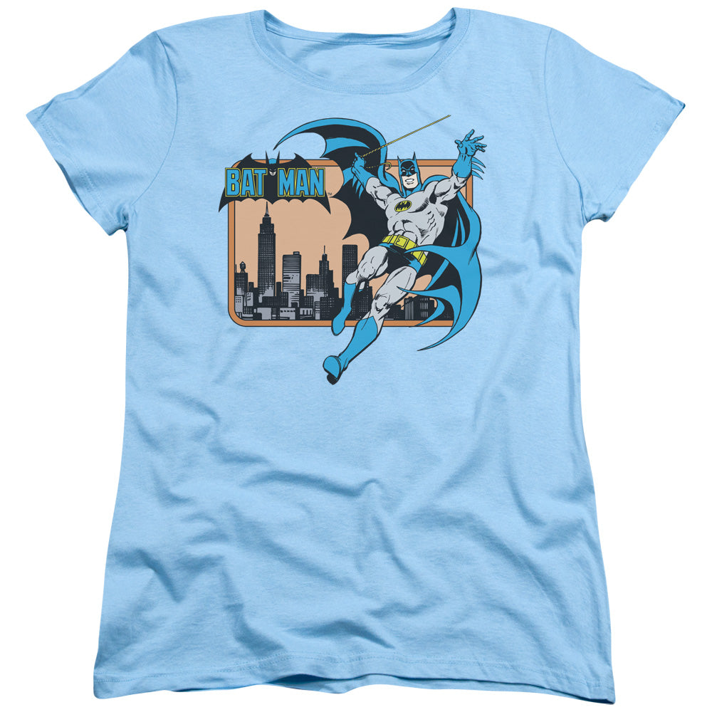 DC Comics Batman in the City Womens T Shirt Light Blue