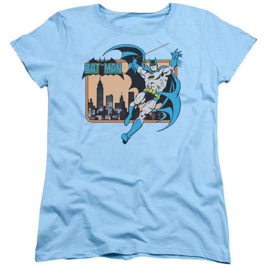DC Comics Batman in the City Womens T Shirt Light Blue