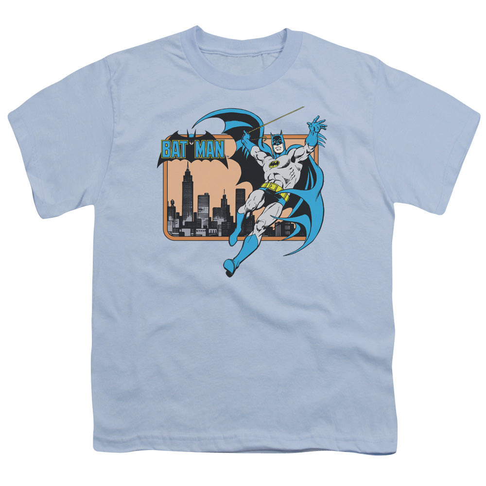 DC Comics Batman in the City Kids Youth T Shirt Light Blue