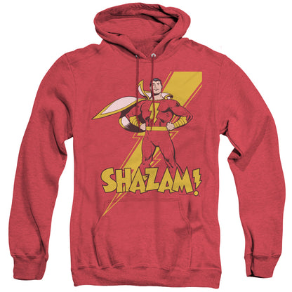 Dc Shazam Shazam Mens Heather Hoodie Red Officially Licensed