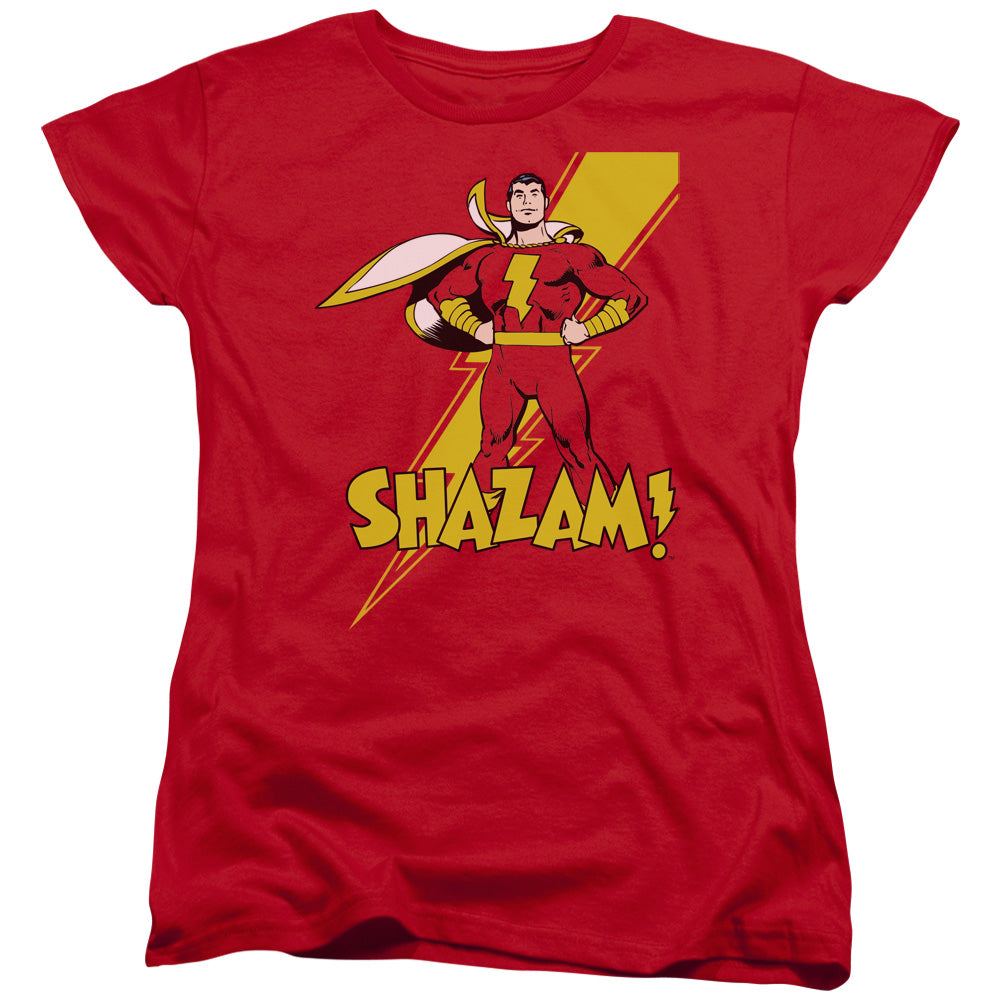 DC Comics Shazam! Womens T Shirt Red