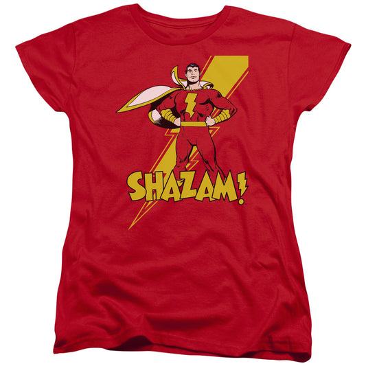 DC Comics Shazam! Womens T Shirt Red