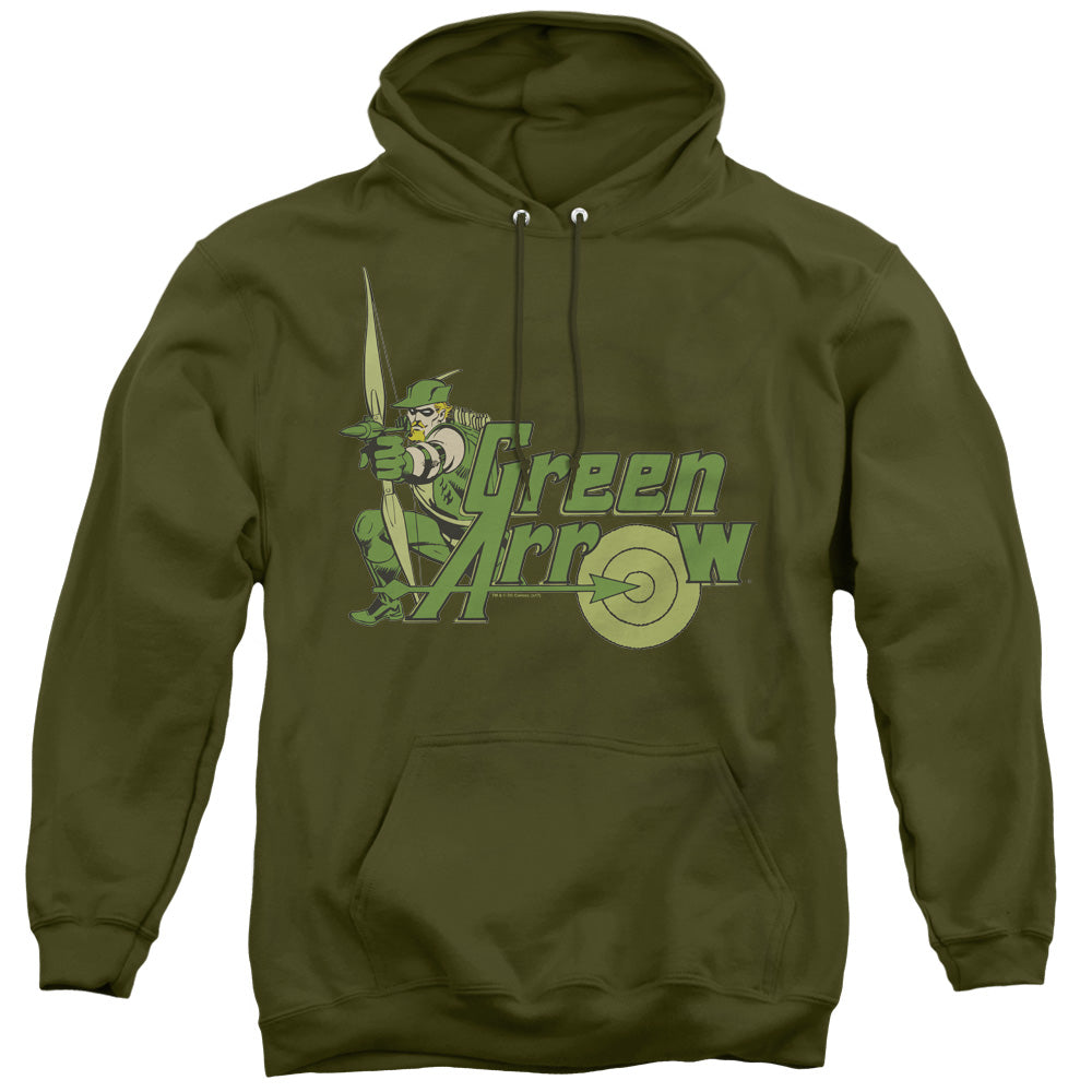 DC Comics Green Arrow Mens Hoodie Military Green