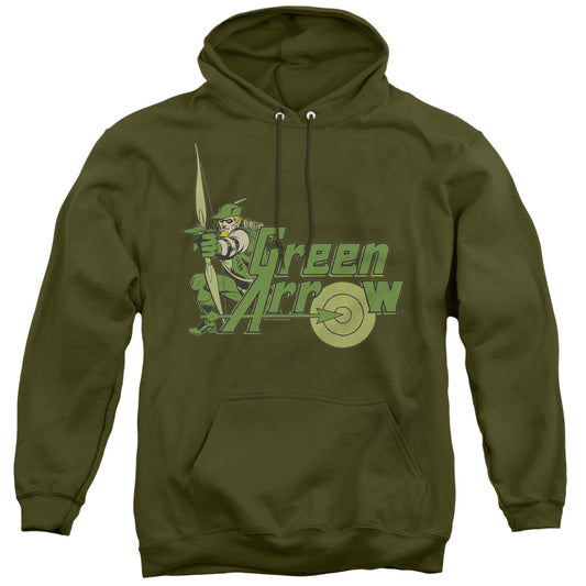 DC Comics Green Arrow Mens Hoodie Military Green