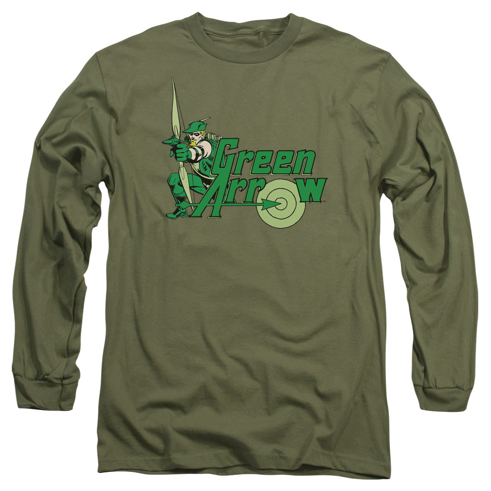 DC Comics Green Arrow Mens Long Sleeve Shirt Military Green