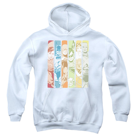 DC Comics Justice League Columns Kids Youth Hoodie White