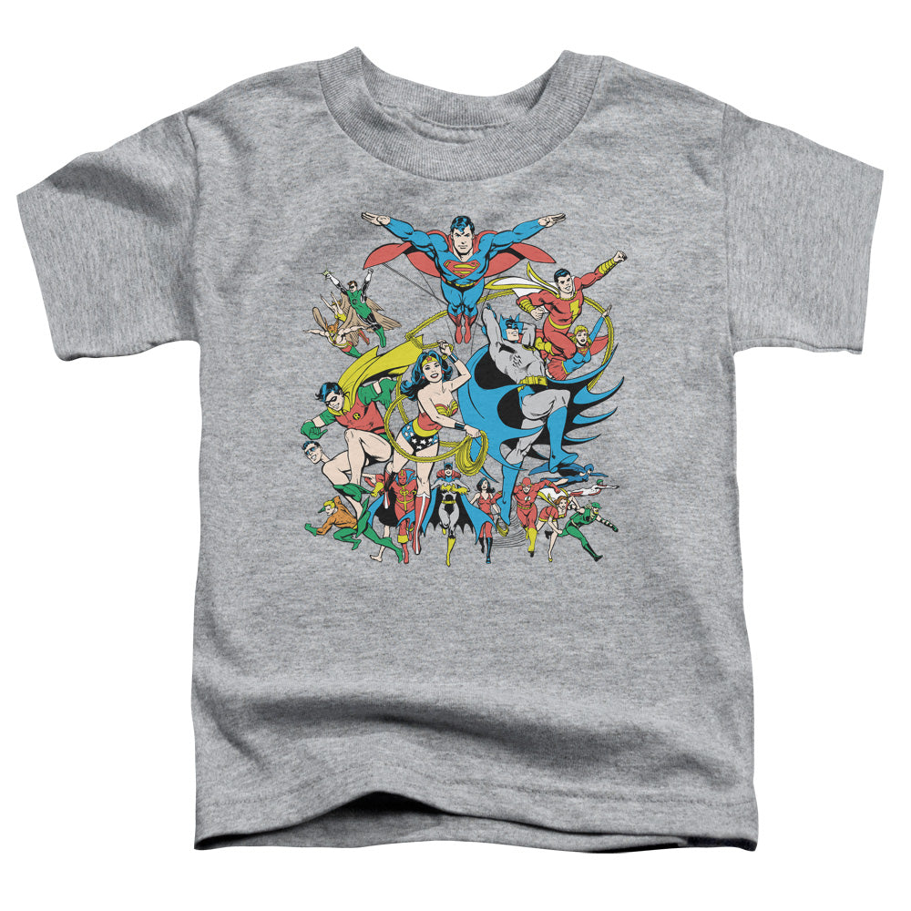 DC Comics Justice League Assemble Toddler Kids Youth T Shirt Athletic Heather