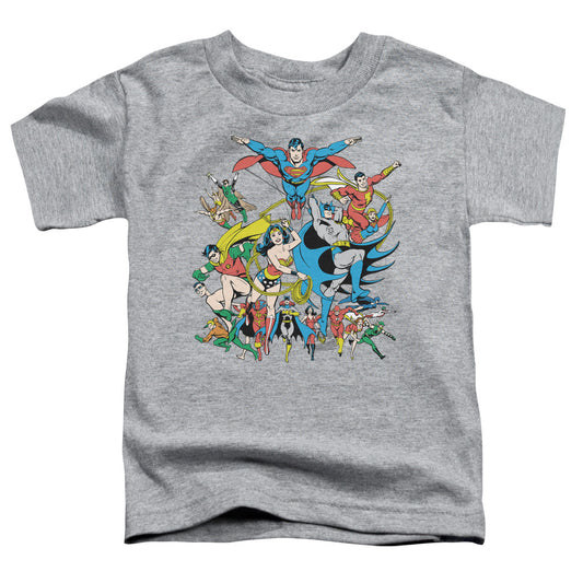 DC Comics Justice League Assemble Toddler Kids Youth T Shirt Athletic Heather