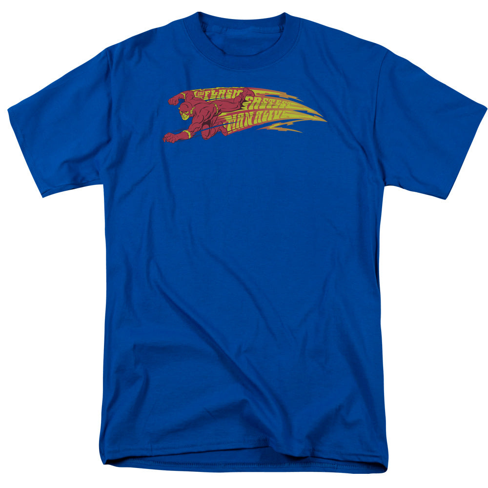 DC Comics Flash Fastest Man Alive Mens T Shirt Royal Blue