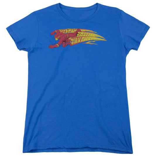 DC Comics Flash Fastest Man Alive Womens T Shirt Royal Blue