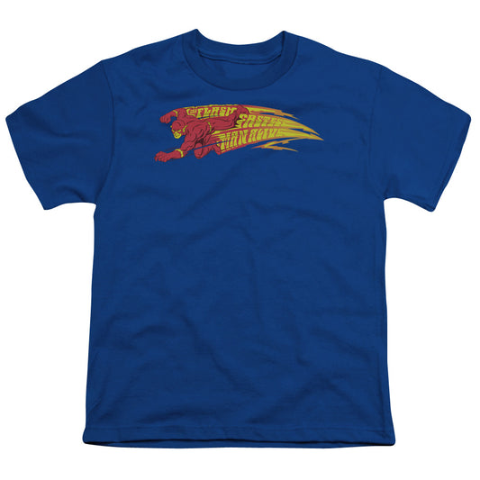 DC Comics Flash Fastest Man Alive Kids Youth T Shirt Royal Blue