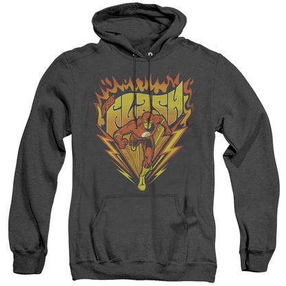 Dc Flash Blazing Speed Mens Heather Hoodie Black