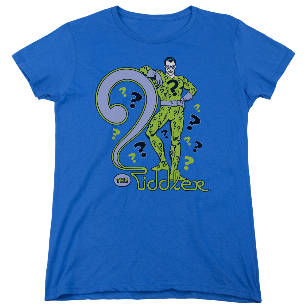 DC Comics the Riddler Womens T Shirt Royal Blue