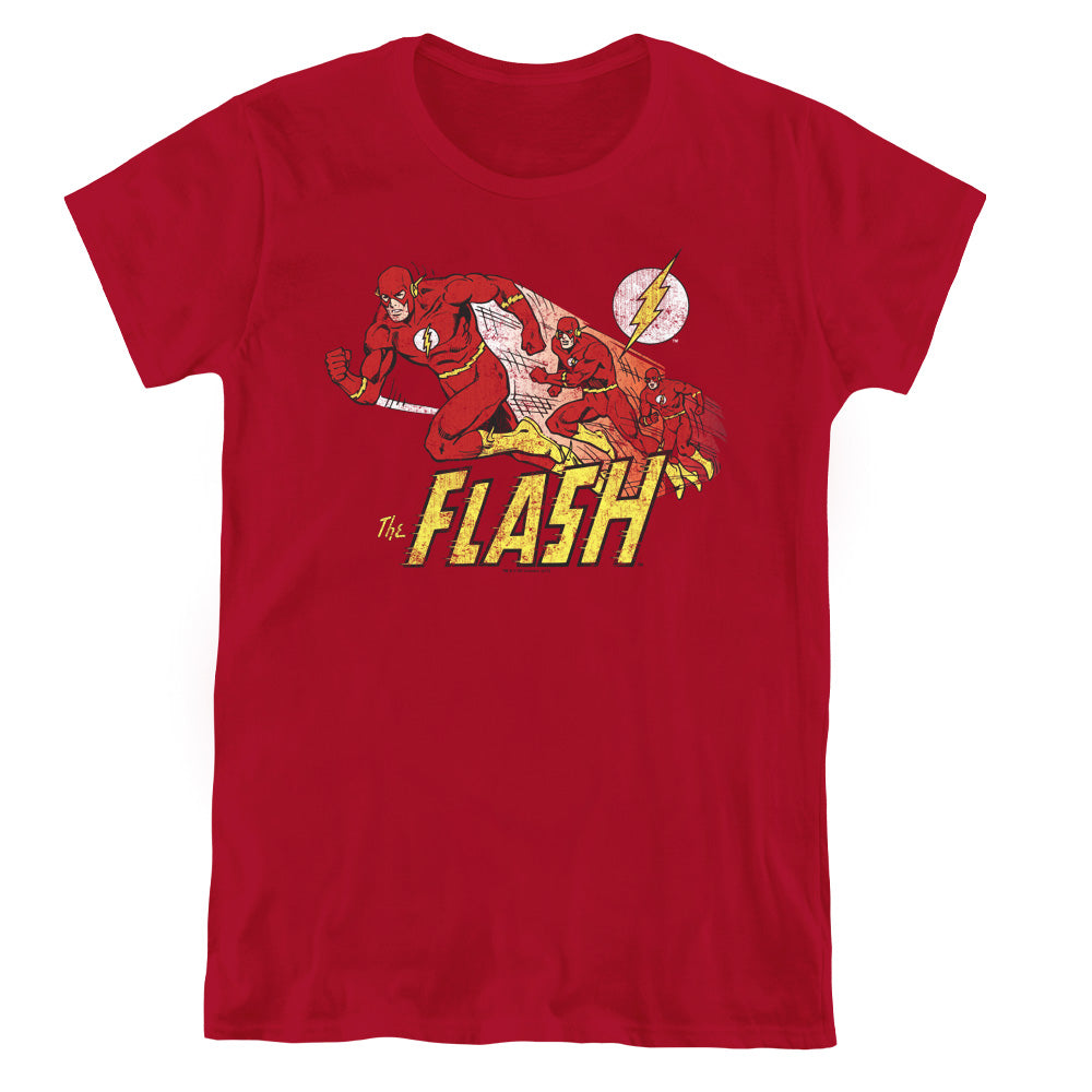 DC Comics Flash Crimson Comet Womens T Shirt Cardinal