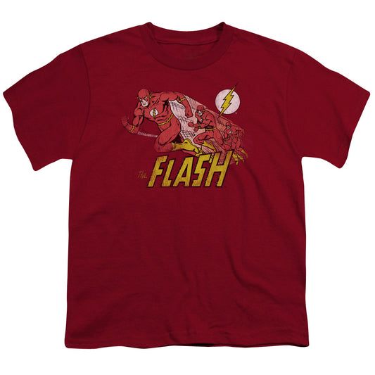 DC Comics Flash Crimson Comet Kids Youth T Shirt Cardinal