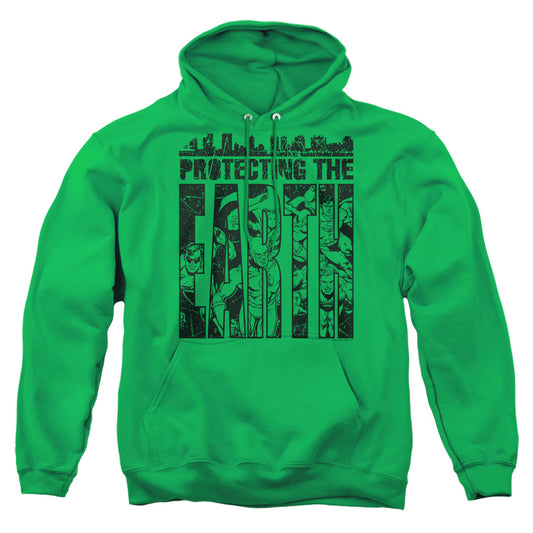 Dc Protecting The Earth Mens Hoodie Kelly Green Officially Licensed