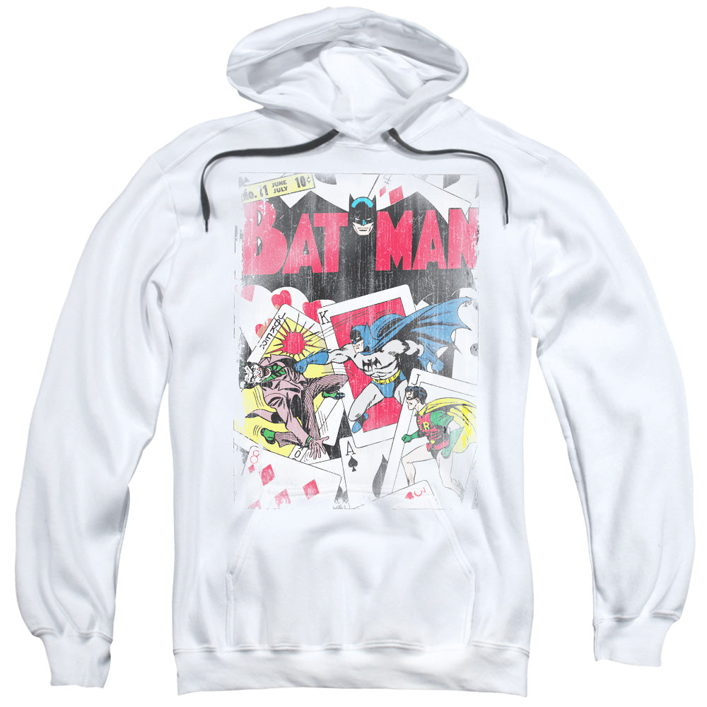 DC Comics Number 11 Distressed Mens Hoodie White