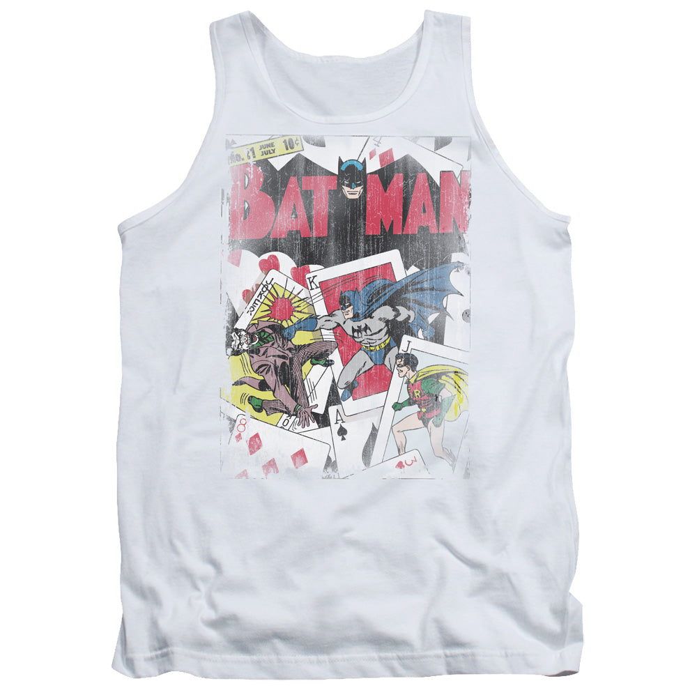 DC Comics Number 11 Distressed Mens Tank Top Shirt White