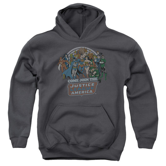 DC Comics Join the Justice League Kids Youth Hoodie Charcoal