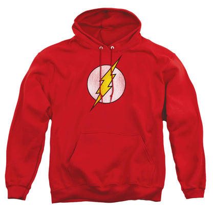 Dc Flash Flash Logo Distressed Mens Hoodie Red