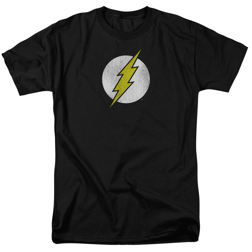 DC Comics Flash Flash Logo Distressed Mens T Shirt Black