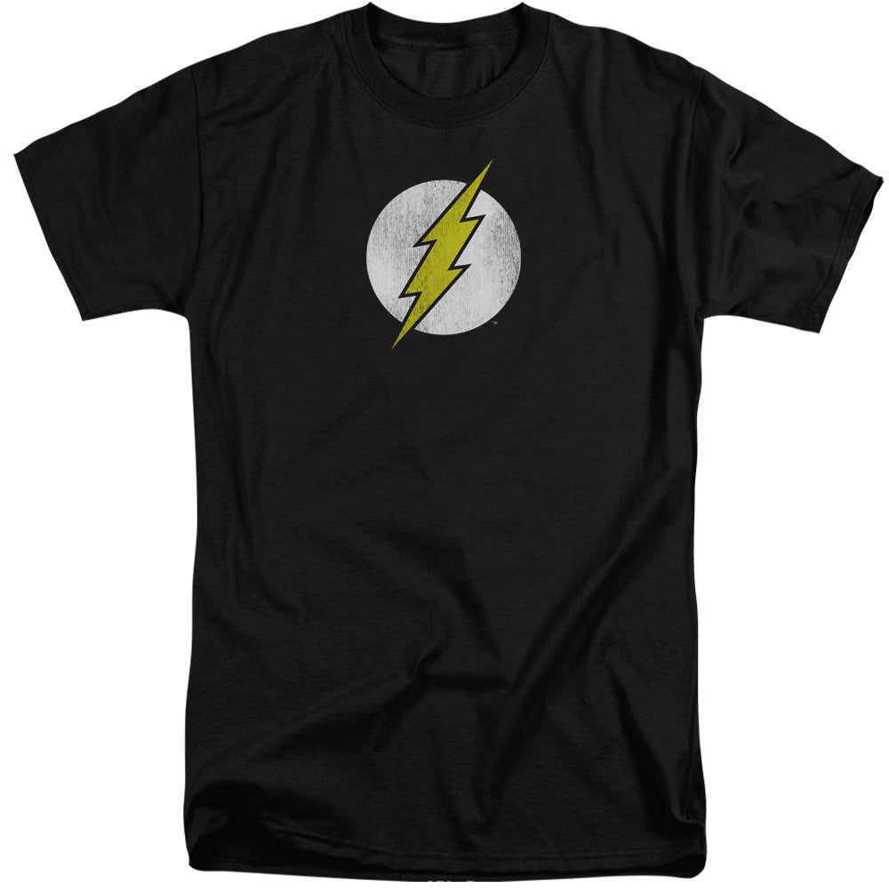 Dc Flash Flash Logo Distressed Mens Tall T Shirt Black