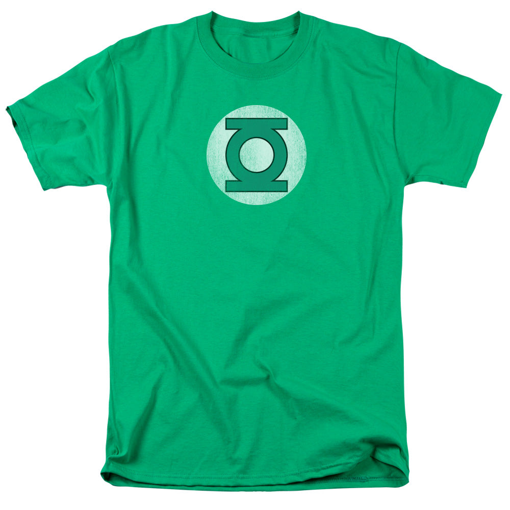 DC Comics Gl Logo Distressed Mens T Shirt Kelly Green