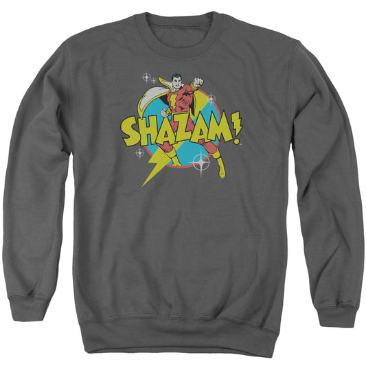 DC Comics Power Bolt Mens Crewneck Sweatshirt Charcoal