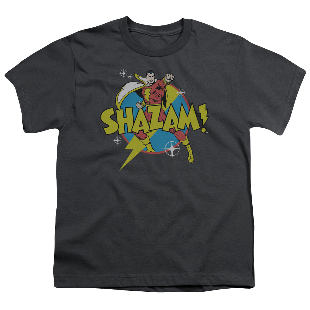 DC Comics Power Bolt Kids Youth T Shirt Charcoal