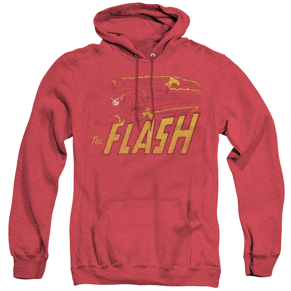 Dc Flash Flash Speed Distressed Mens Heather Hoodie Red