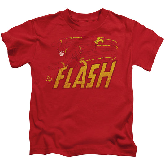 DC Comics Flash Flash Speed Distressed Juvenile Kids Youth T Shirt Red 