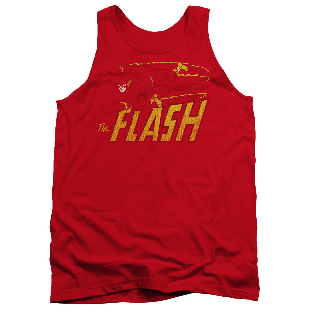 DC Comics Flash Flash Speed Distressed Mens Tank Top Shirt Red