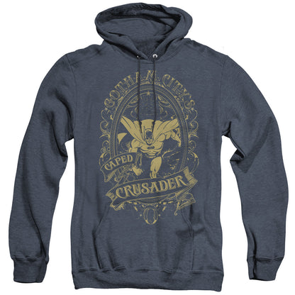 Dc Gotham Crusader Mens Heather Hoodie Navy Officially Licensed