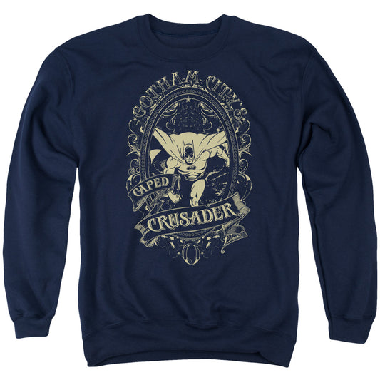 DC Comics Gotham Crusader Mens Crewneck Sweatshirt Navy Blue
