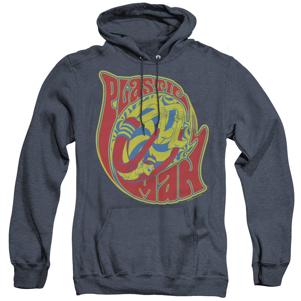 DC Comics How I Roll Heather Mens Hoodie Navy Blue